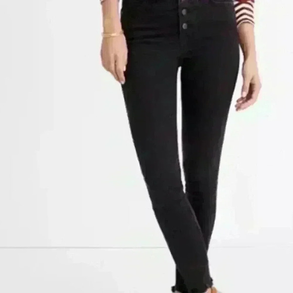 Madewell 9" High-Rise Skinny Jeans in Berkeley Black: size 25p #302 - Picture 1 of 3